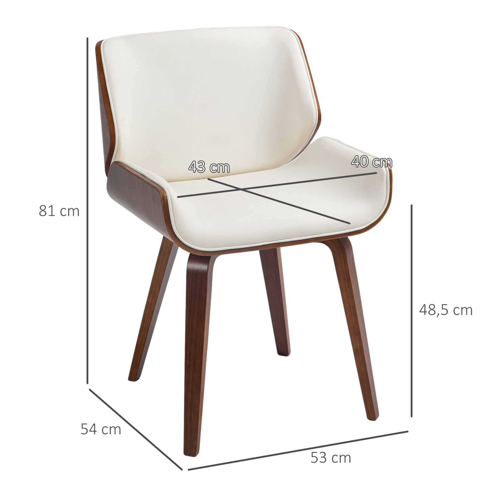 Lot de 2 chaises – Esprit vintage – Idéal salle à manger
