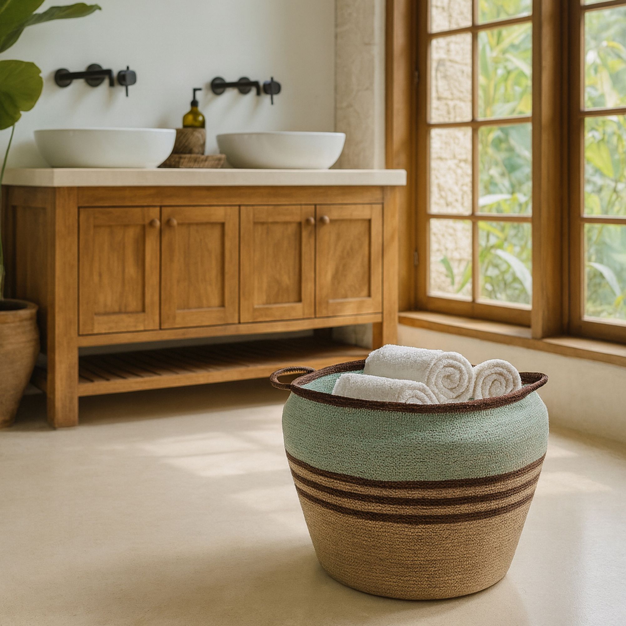 Panier en jonc de mer h40cm CHOBIE