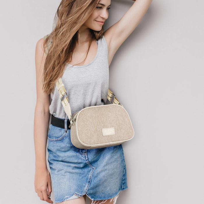 Bolso Bandolera Mujer Sint/Pu Lois Kelly Beige