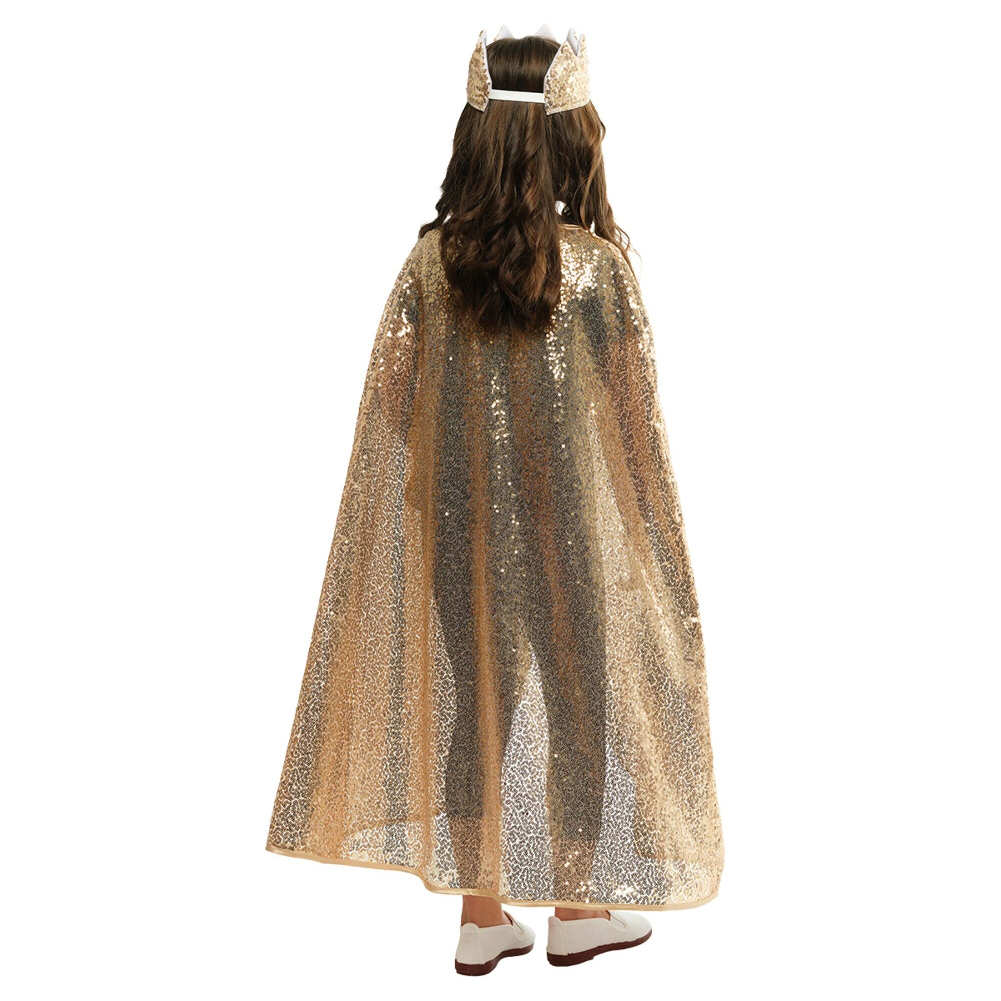 SET PRINCESA ORO ROSA BRILLANTE INF (CAPA+CORONA)