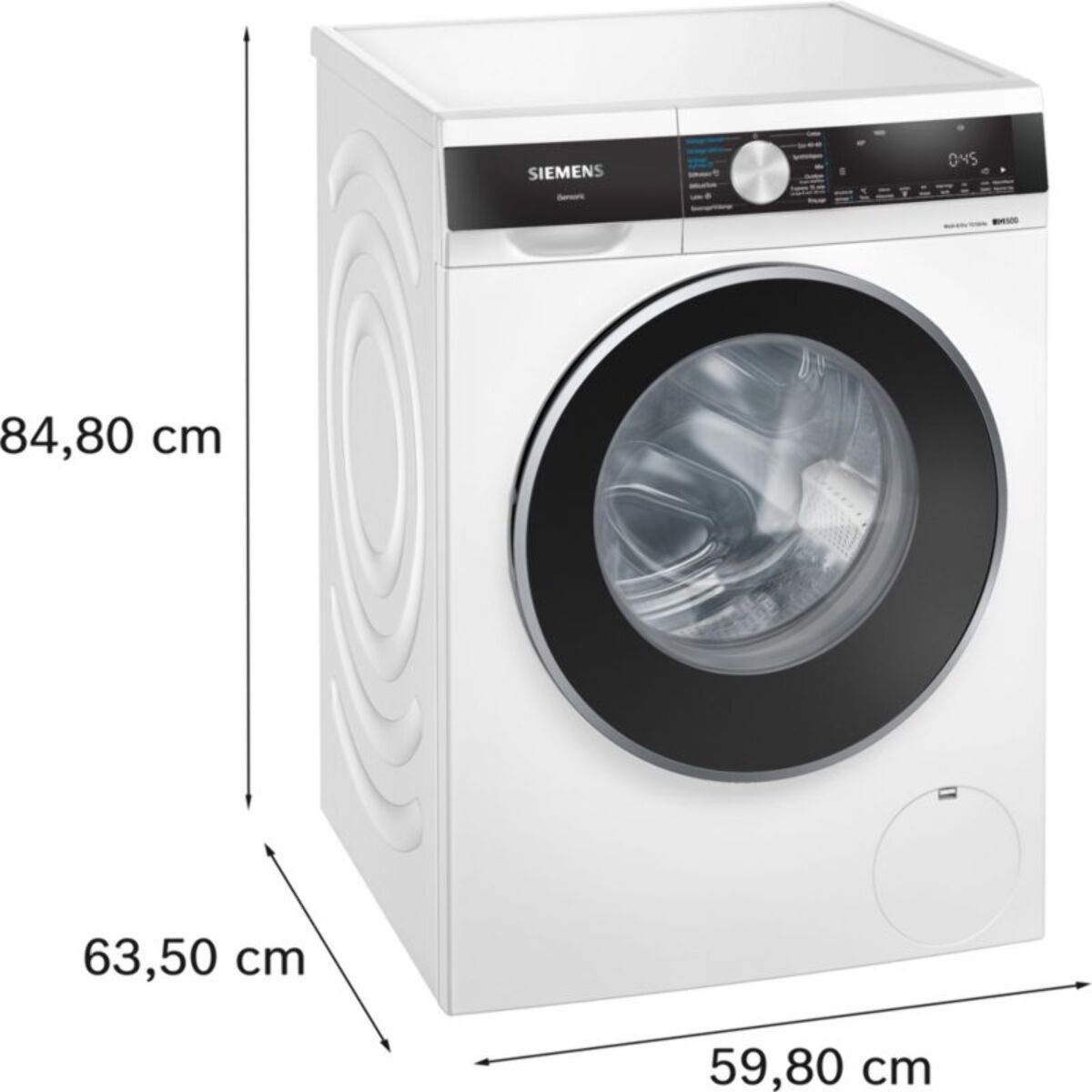 Lave linge séchant hublot SIEMENS WN54G200FR - 10,5/6 kg - 1400 tr/min - Classe D - Moteur induction - iQ500