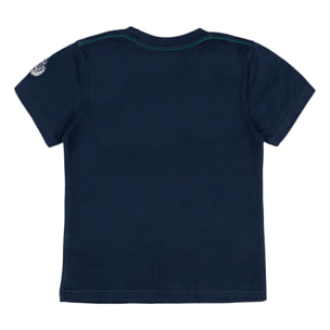 T-shirt jersey con ricamo punto spugna Polo Club St Martin Blu