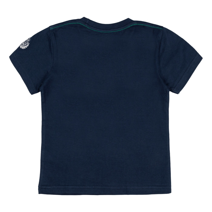 T-shirt jersey con ricamo punto spugna Polo Club St Martin Blu