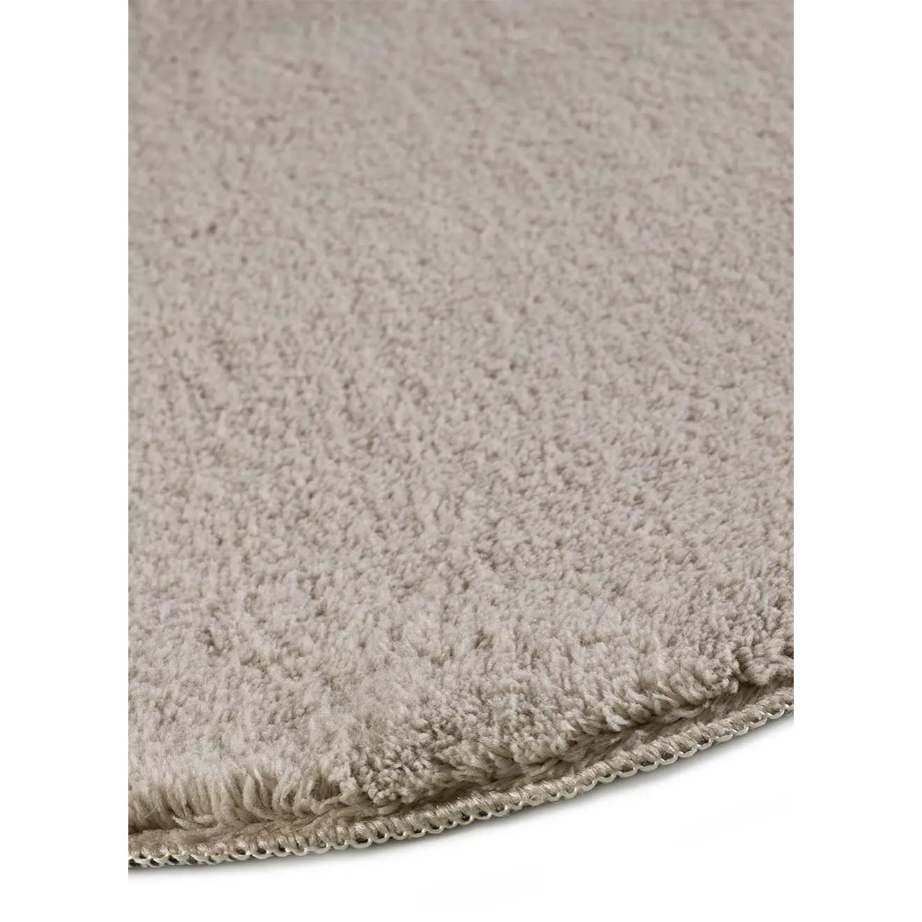 MELLOW Alfombra lavable lisa con borde ondulado piedra, varias medidas disponibles.