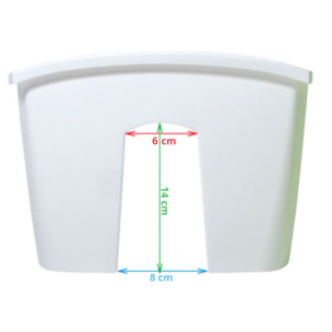 Maceta crown 12l., dimensiones (mm) 393x278x201, color terracota