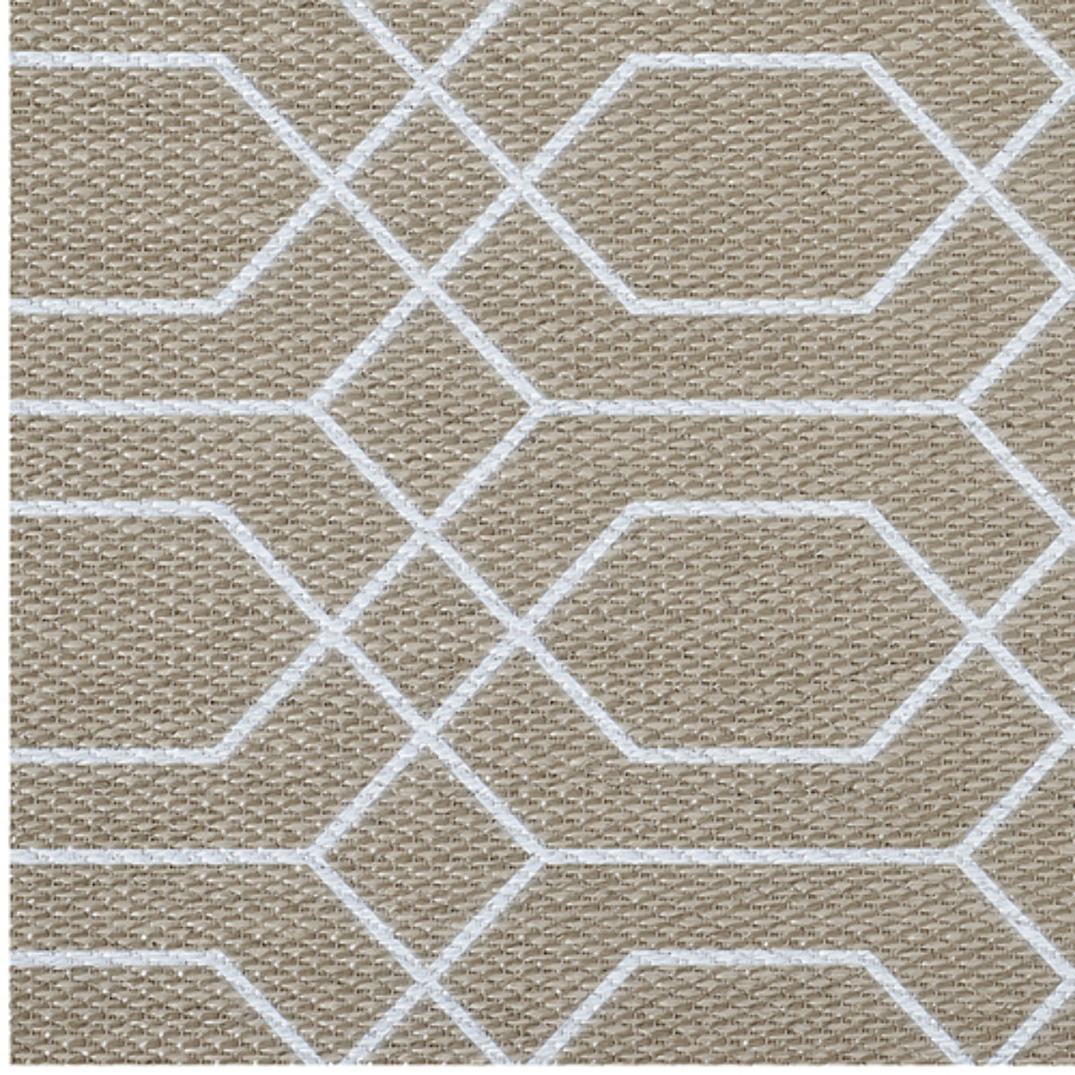 Tapis LIVING DECO Losanges Sable-Blanc