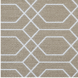 Tapis LIVING DECO Losanges Sable-Blanc