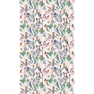 Papier peint oiseaux et lémuriens Intissé