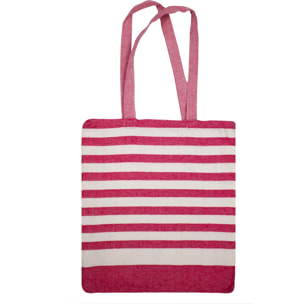 TELO MARE FOUTà CON FRANGE E CON BORSA COLORE FUCSIA