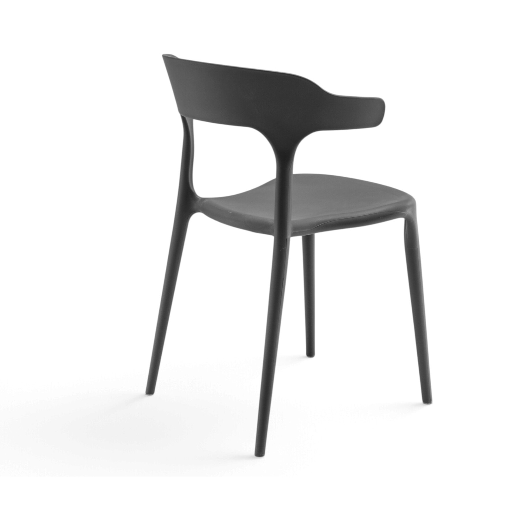 Set di sedie CODAQUES in polipropilene grigio, impilabili