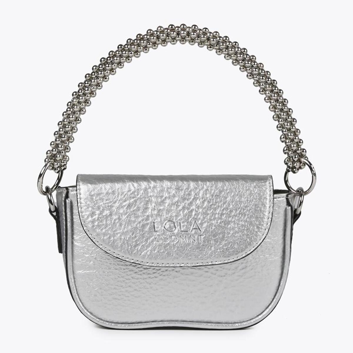 Mini borsa a tracolla metallizzata