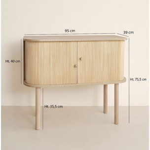 Bahut en bois clair avec portes coulissantes HECTOR