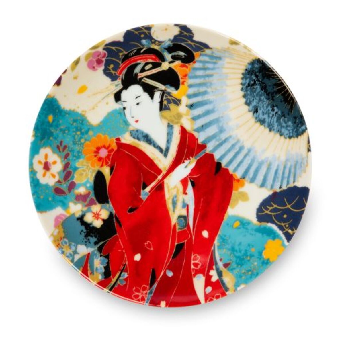 Set de 6 assiettes apéritif en porcelaine Excelsa – Kimono, Multicolore