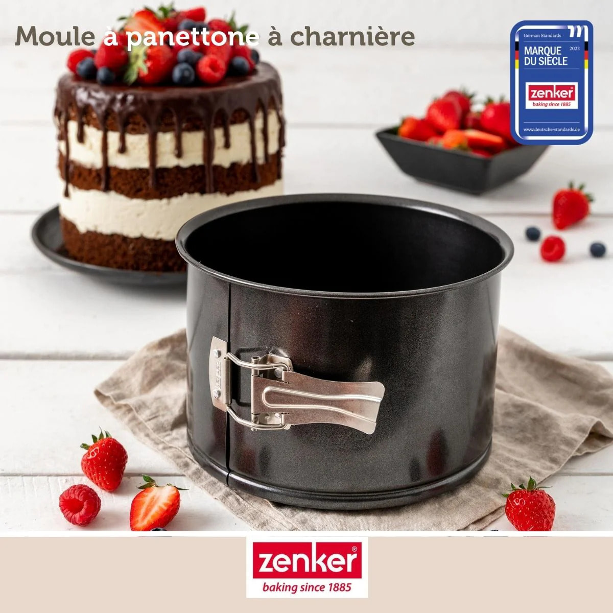 Set pâtisserie 1 moule à panettone 18 cm, 2 bols à mixer, 1 spatule Zenker