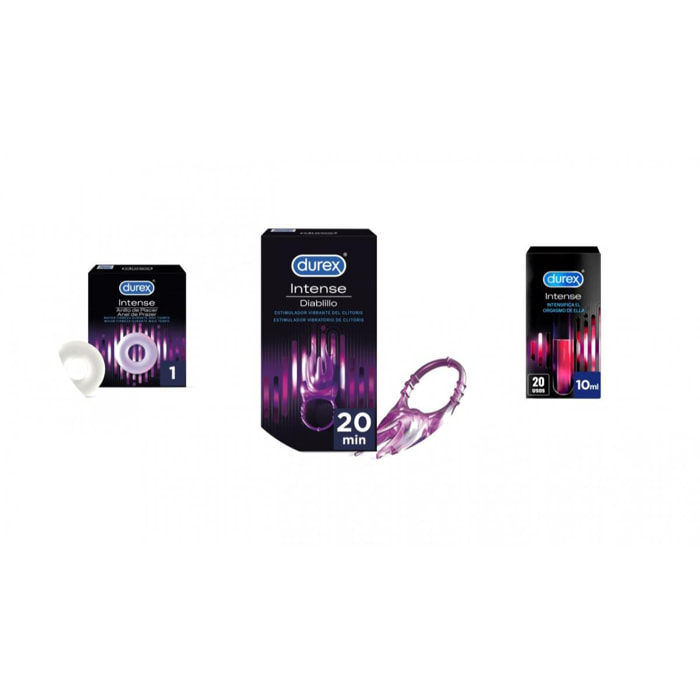 PACK DUREX PLAY ANILL DIABLILLO MM 6U + ANILLO PLACER + GEL INTENSIFICADOR DEL ORGASMO