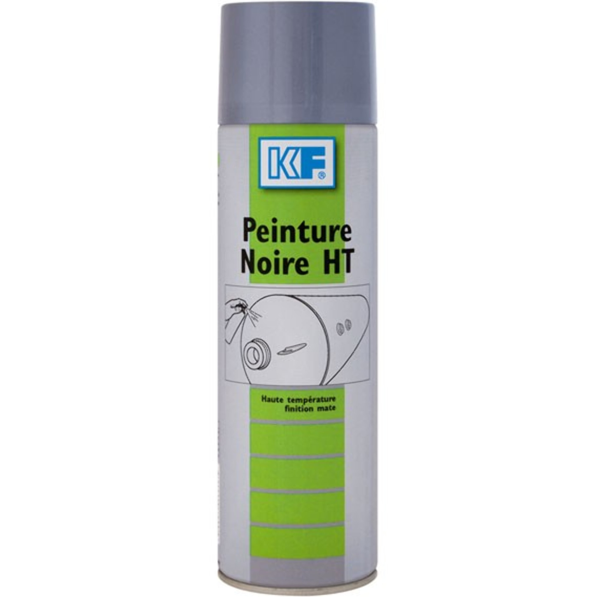 Protection anticorrosion Noir Haute Température - KF SICERON - Aérosol - 650ml / 500ml - 6028