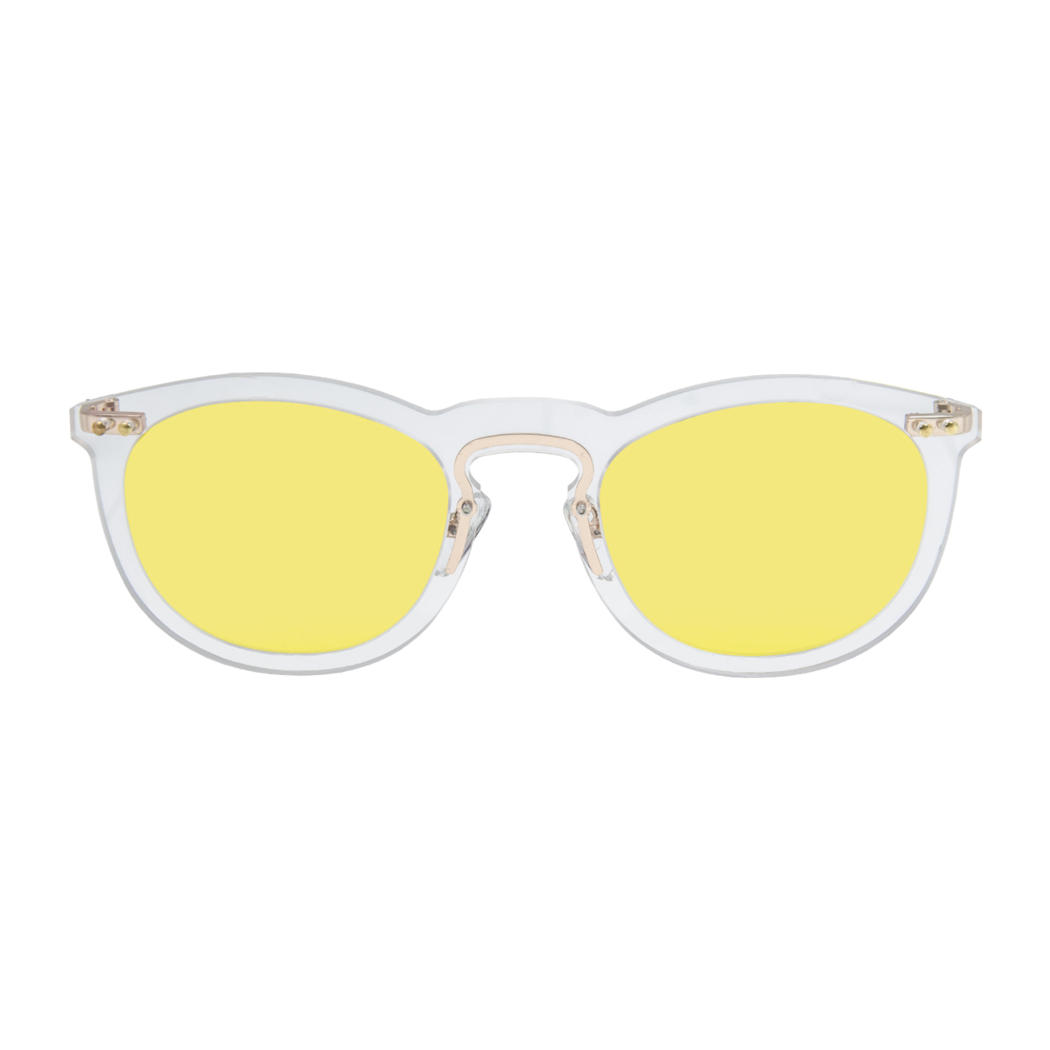 Gafas de sol OCEAN GENOVA - Espacial plana de color azul oscuro con patillas metálicas doradas