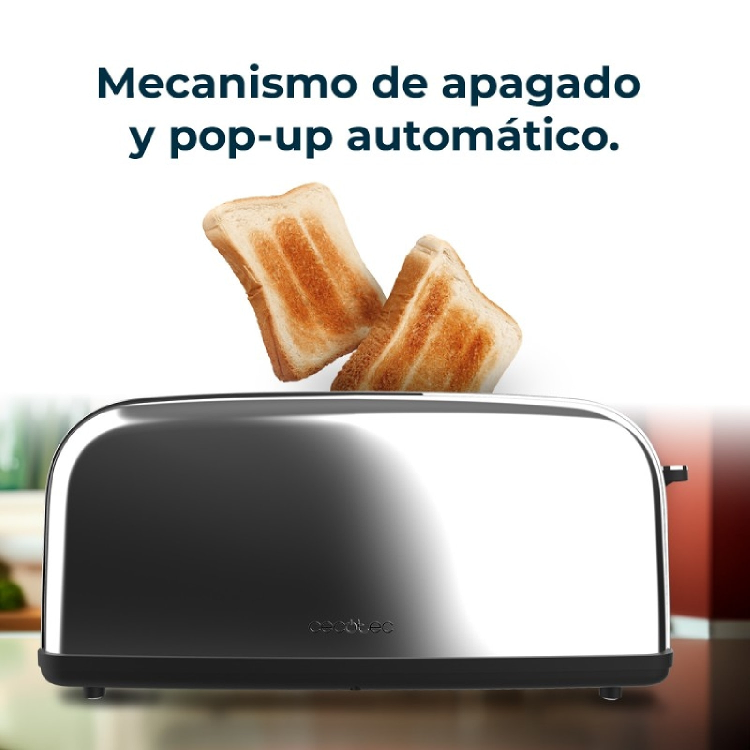 Tostador vertical Toastin' time 850 Inox Long, 850W de Potencia, Doble ranura la