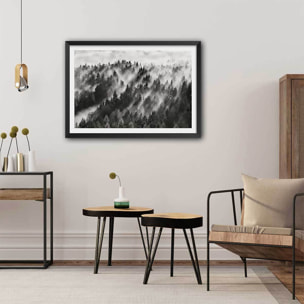 Affiche paysage rayons de lumière Affiche sous cadre noir