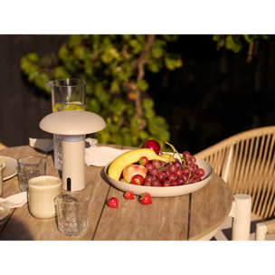 Lampada LED solare ricaricabile Ramsey in PP beige ø18 cm