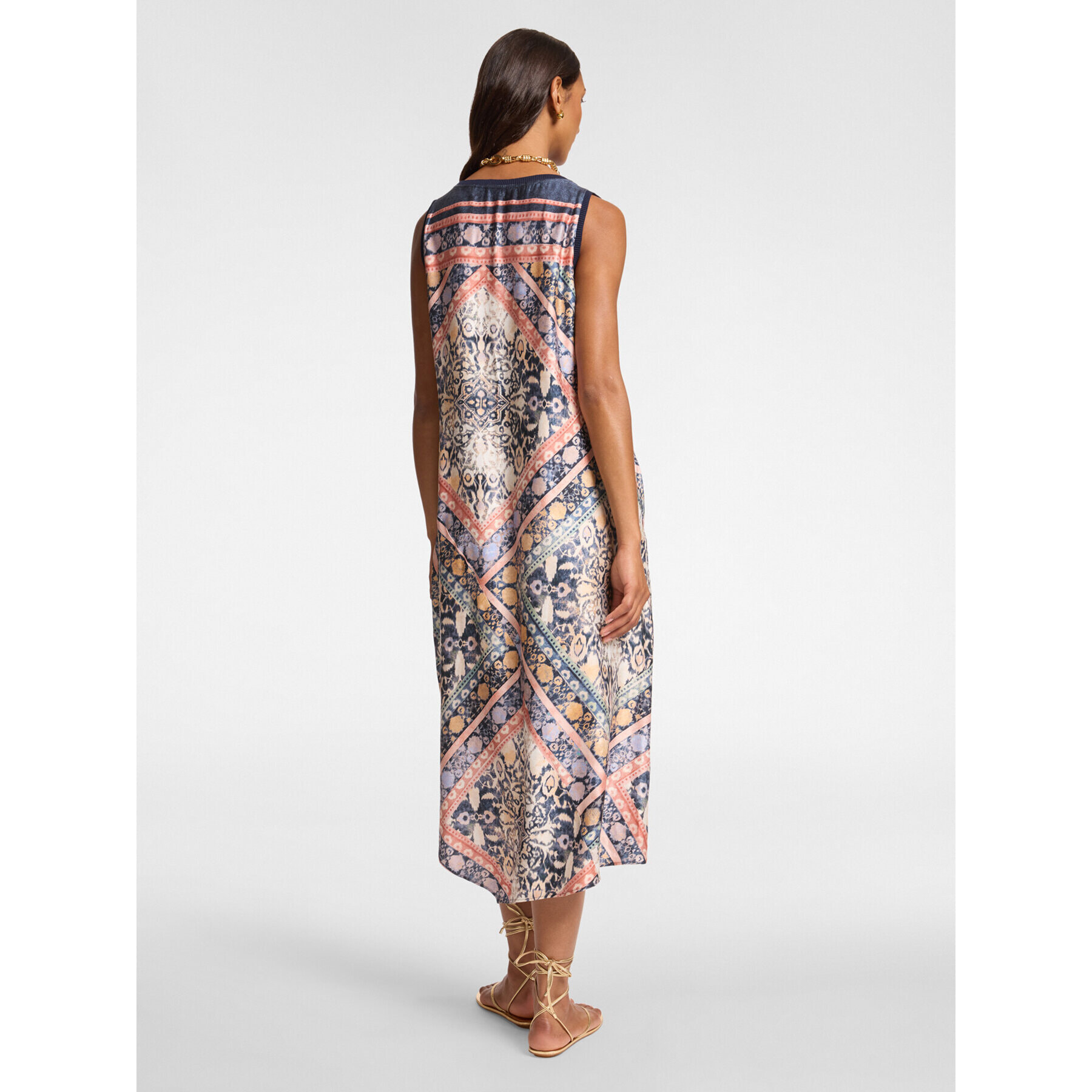 Elena Mirò - Abito dalla stampa etnica - Blu