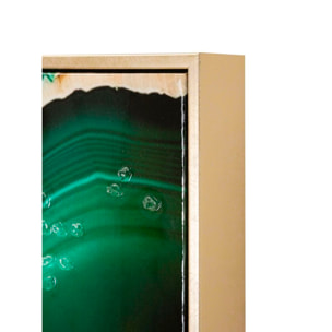 DIPINTO SU TELA LACCATO SMERALDY -B- C/CORNICE CM 82X4X62