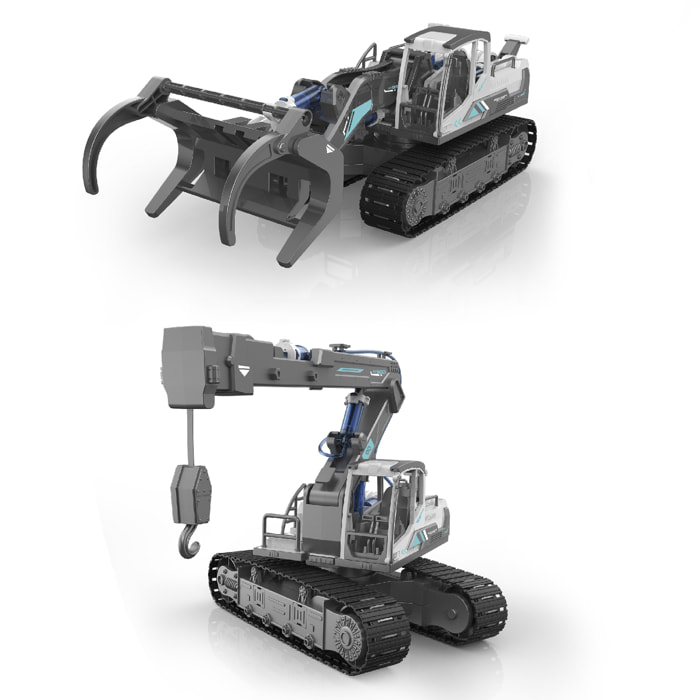 Macchinario idraulico 6 in 1 per costruire. 223 pezzi.