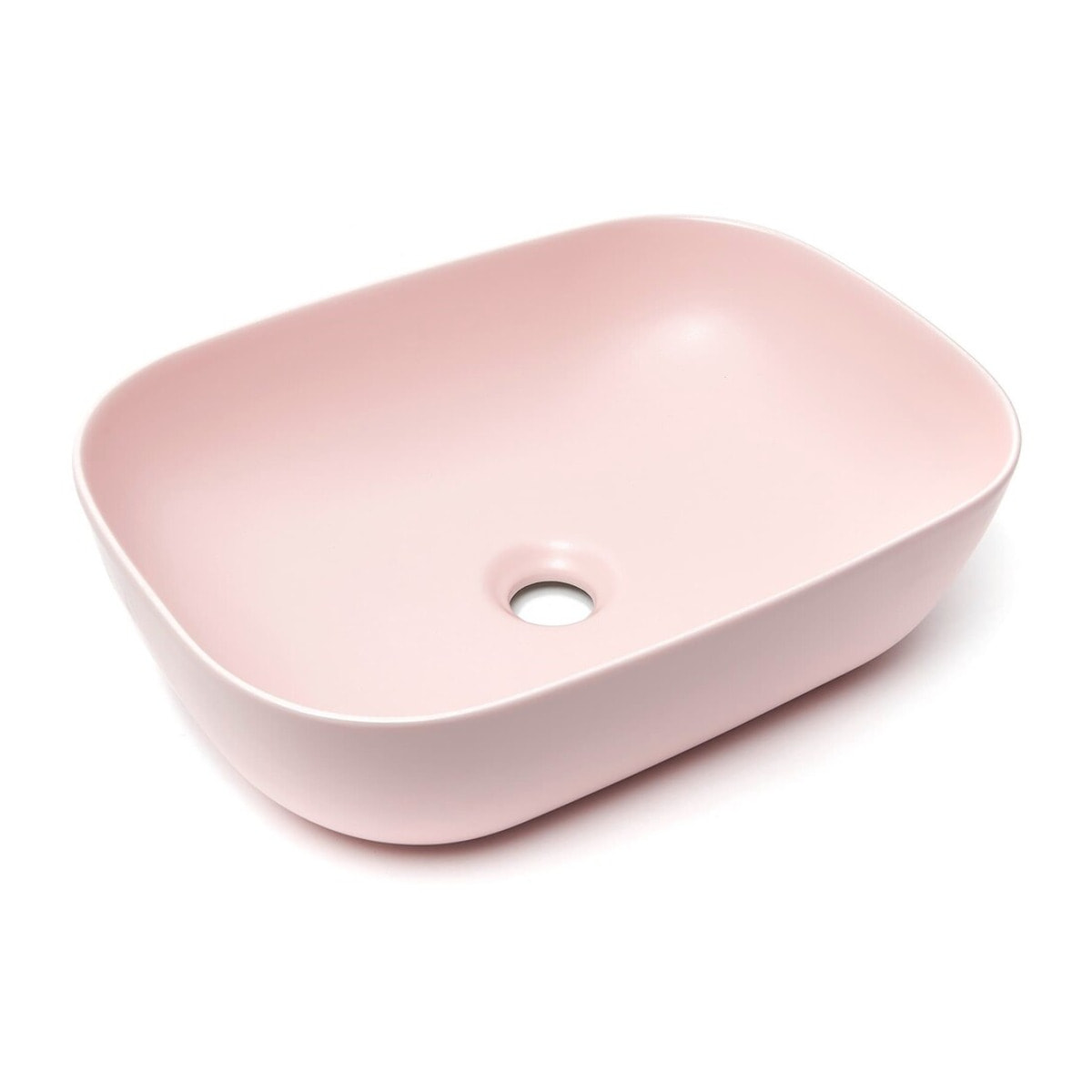Vasque à poser 45,5 x 32,5 cm - rose mat - sans trop-plein - SAT Infinitio