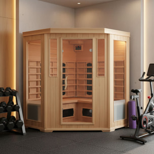 Cabine de sauna luxe infrarouge 3-4 places ABATE