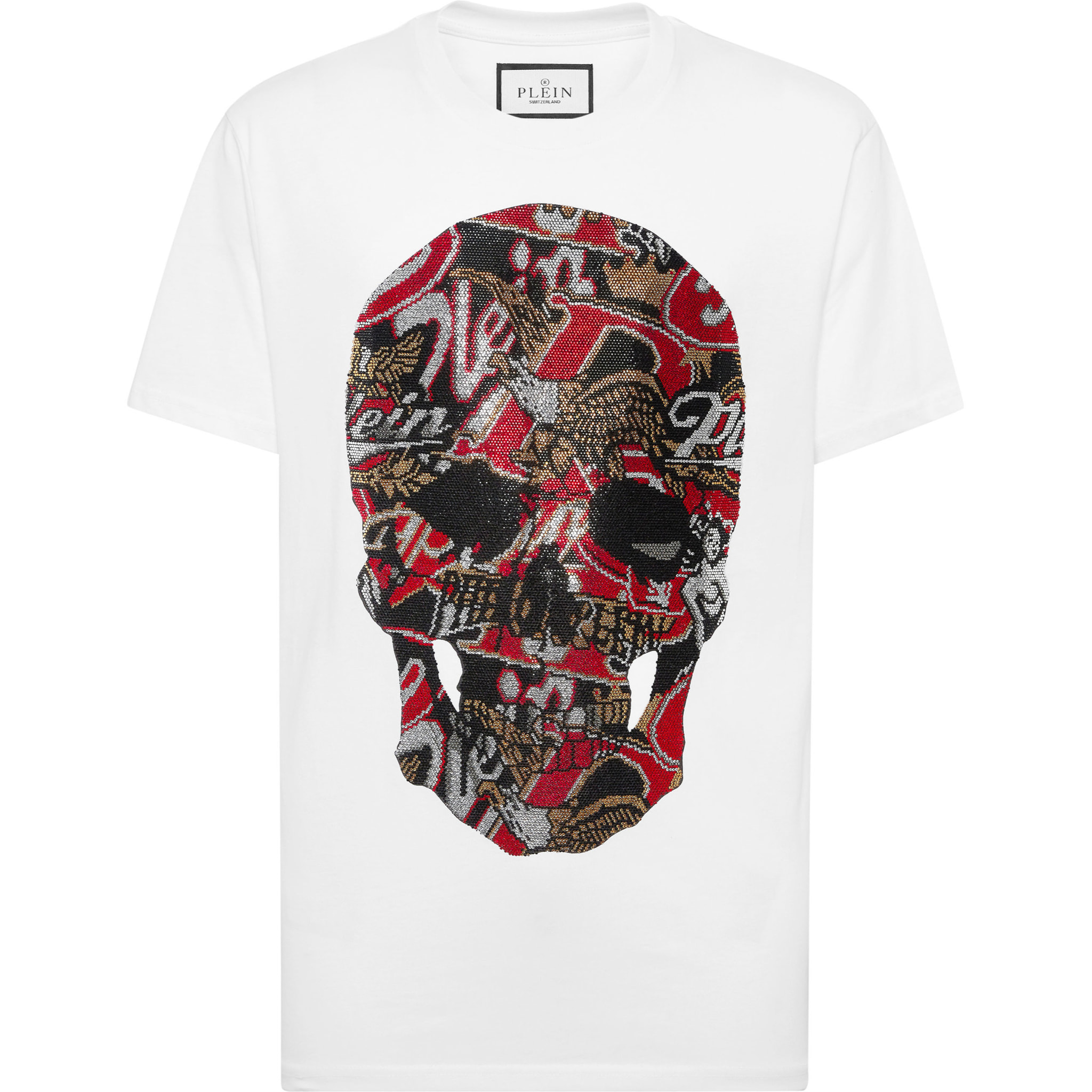 PHILIPP PLEIN Camiseta de cuello redondo y manga corta SKULL