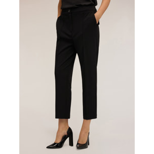 Motivi - Pantalones regulares de tejido crepé - Negro