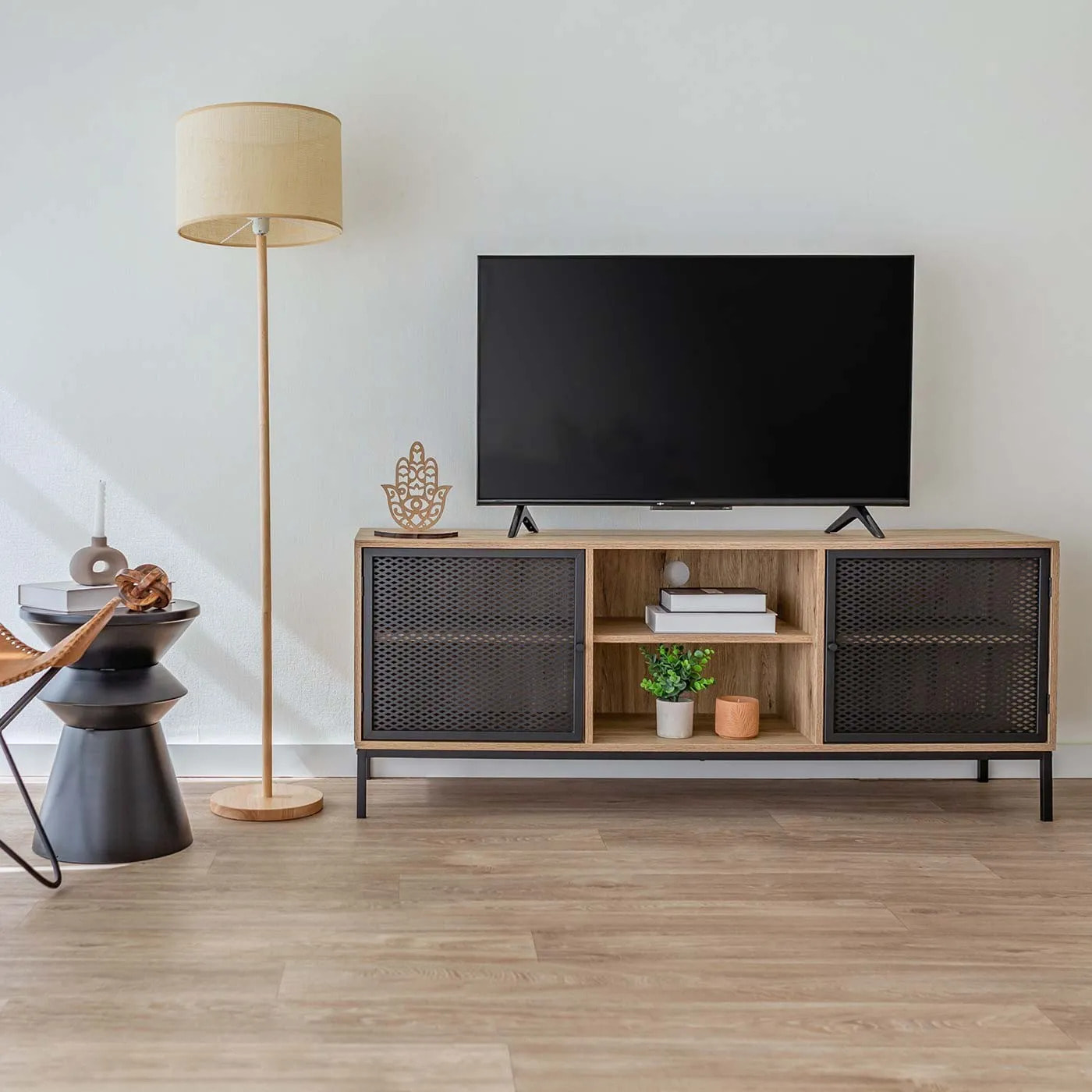 Meuble tv hérald noir 150cm