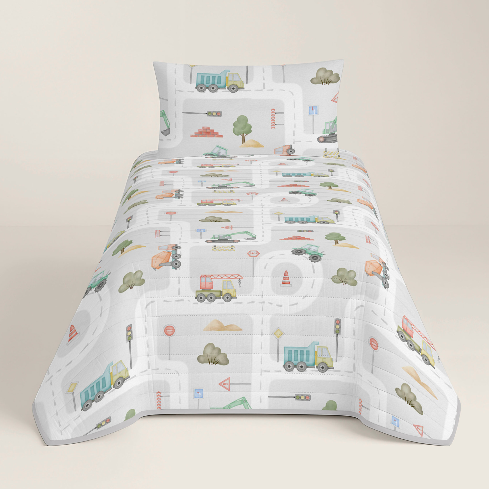 Cool Kids - Colcha Bouti Estampada - 100% Algodón - 70 gr/m² - Road