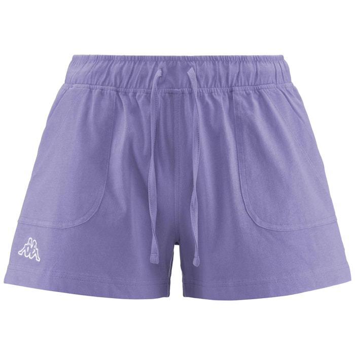 Pantaloncini Kappa Donna LOGO CABER Viola