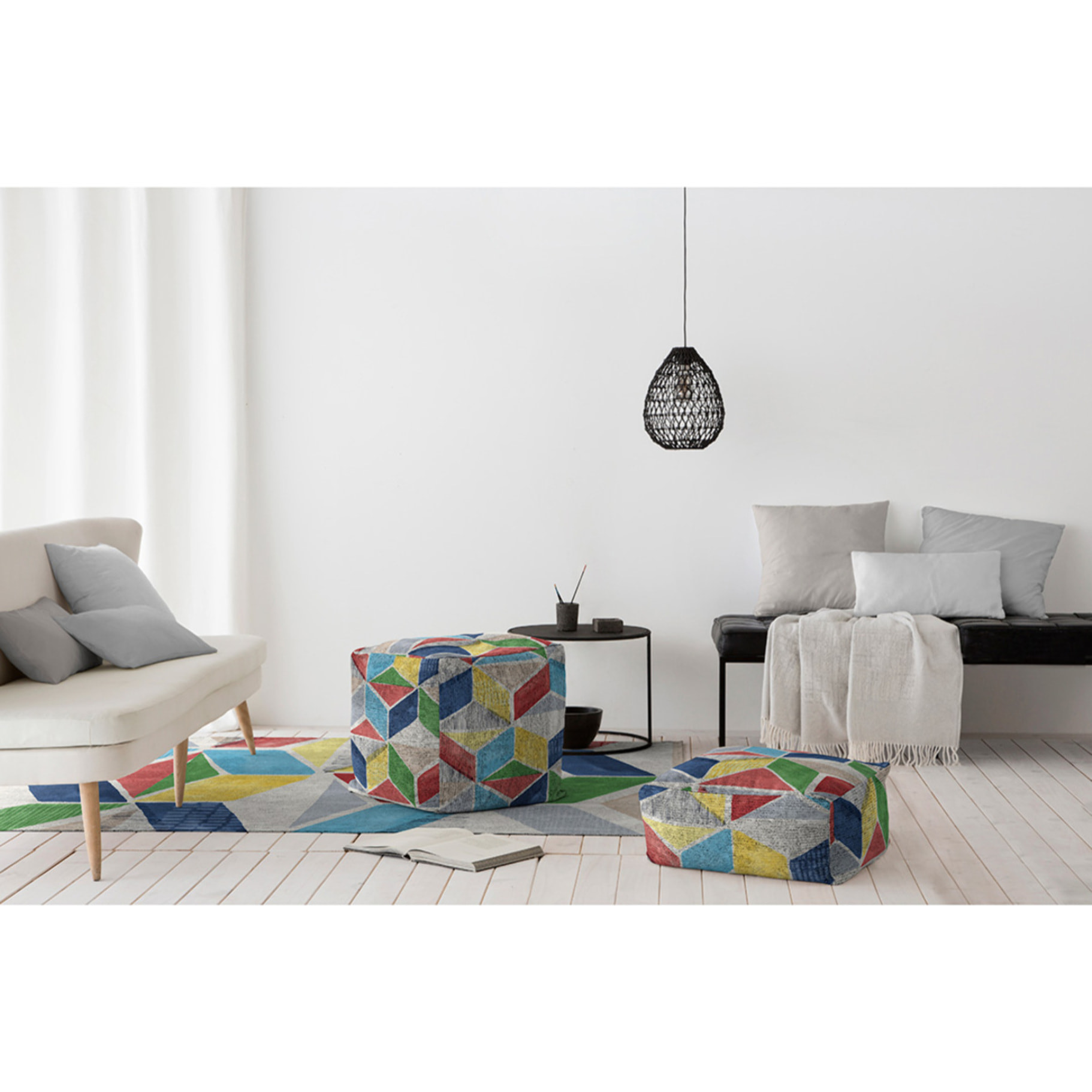 Pouf amovible en coton NAF NAF ALIKA