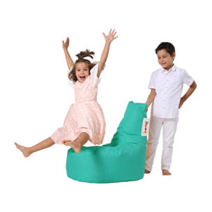Sillón-puf turquesa