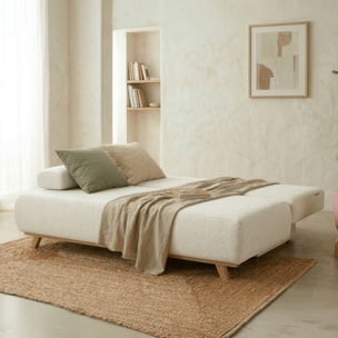 Canapé convertible 3 places en tissu chenille - LARIA