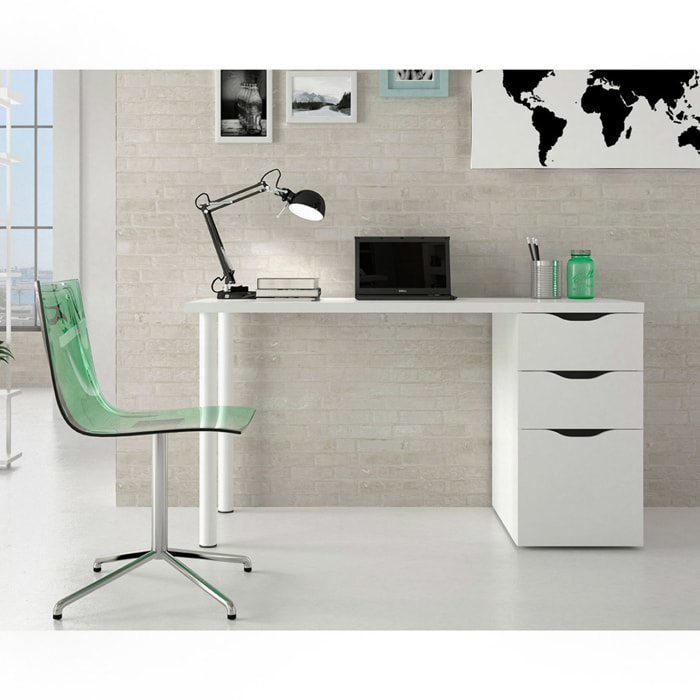 Mesa De Escritorio 74x138x60 Cm Blanco Artik