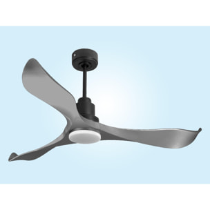 Ventilateur de plafond Réversible  Thermostat Dimmable Wifi Moteur à courant continu Toits en pente Télécommande Lumière à trois tons Mémoire Shopify Vendible (AUTOMATIQUE)