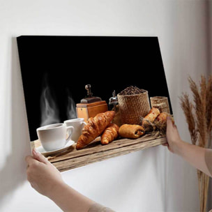 Tableau petit déjeuner café et viennoiseries Toile imprimée