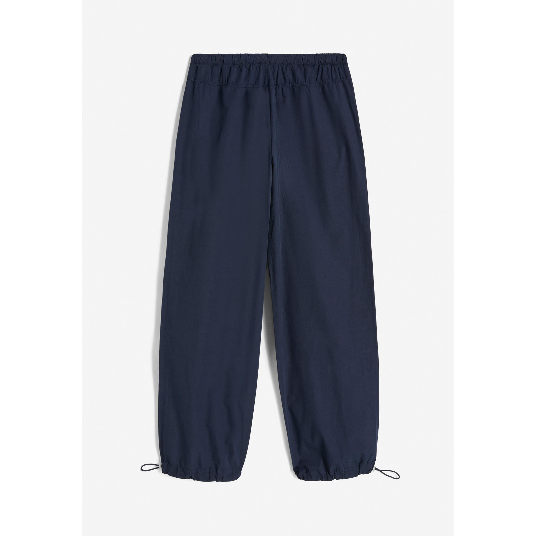 Pantaloni stile parachute pants in popeline