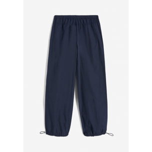 Pantaloni stile parachute pants in popeline