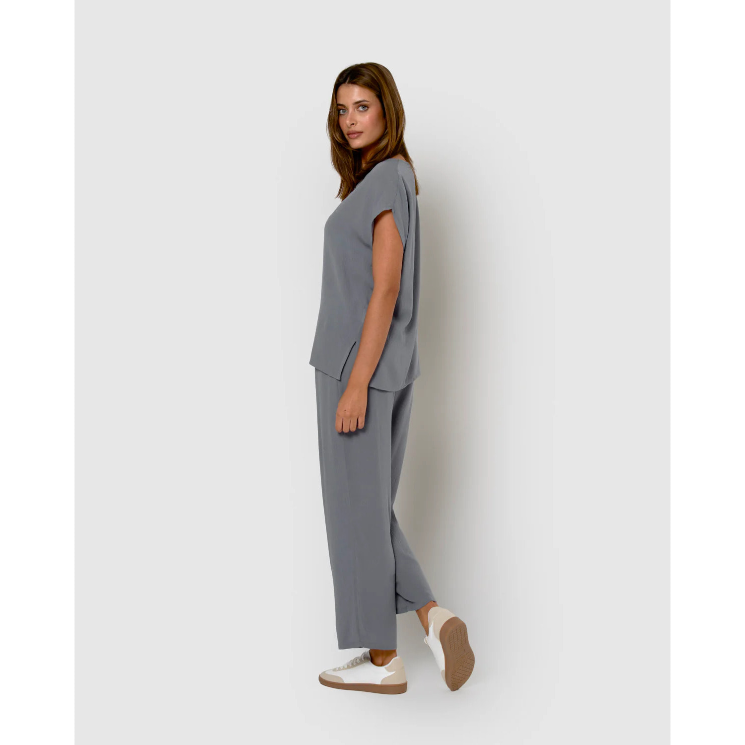 Camisa de mujer de viscosa bambula índigo
