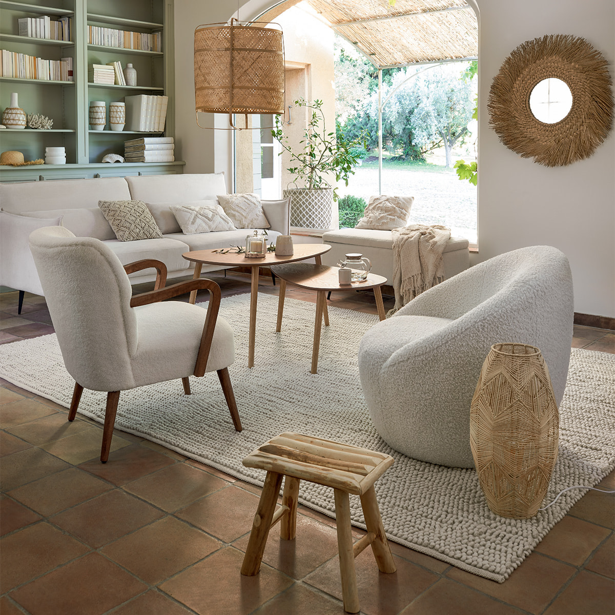 Tables gigognes "Mileo" - bois et pin