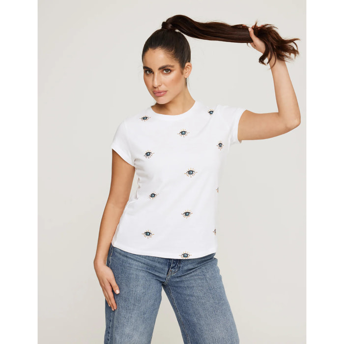 Camiseta Manga Corta Blanco - Olhos