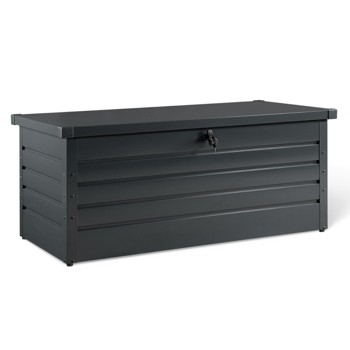 Coffre de jardin métal gris 600L
