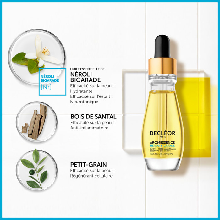 Aromessence Sérum-Huiles Essentielles Néroli Bigarade - Sérum Visage Hydratant 15 ml