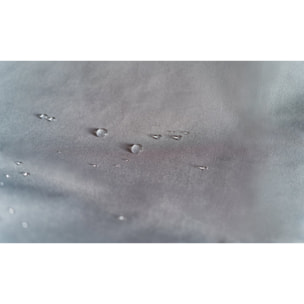 Pergola 3x4m + 2 toiles latérales coulissantes grises