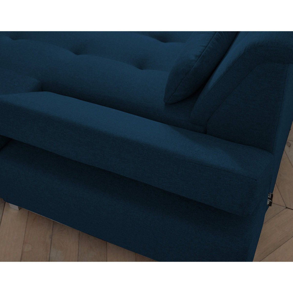 Vermont - canapé panoramique d'angle gauche - 7 places - XXL - Bleu pétrole