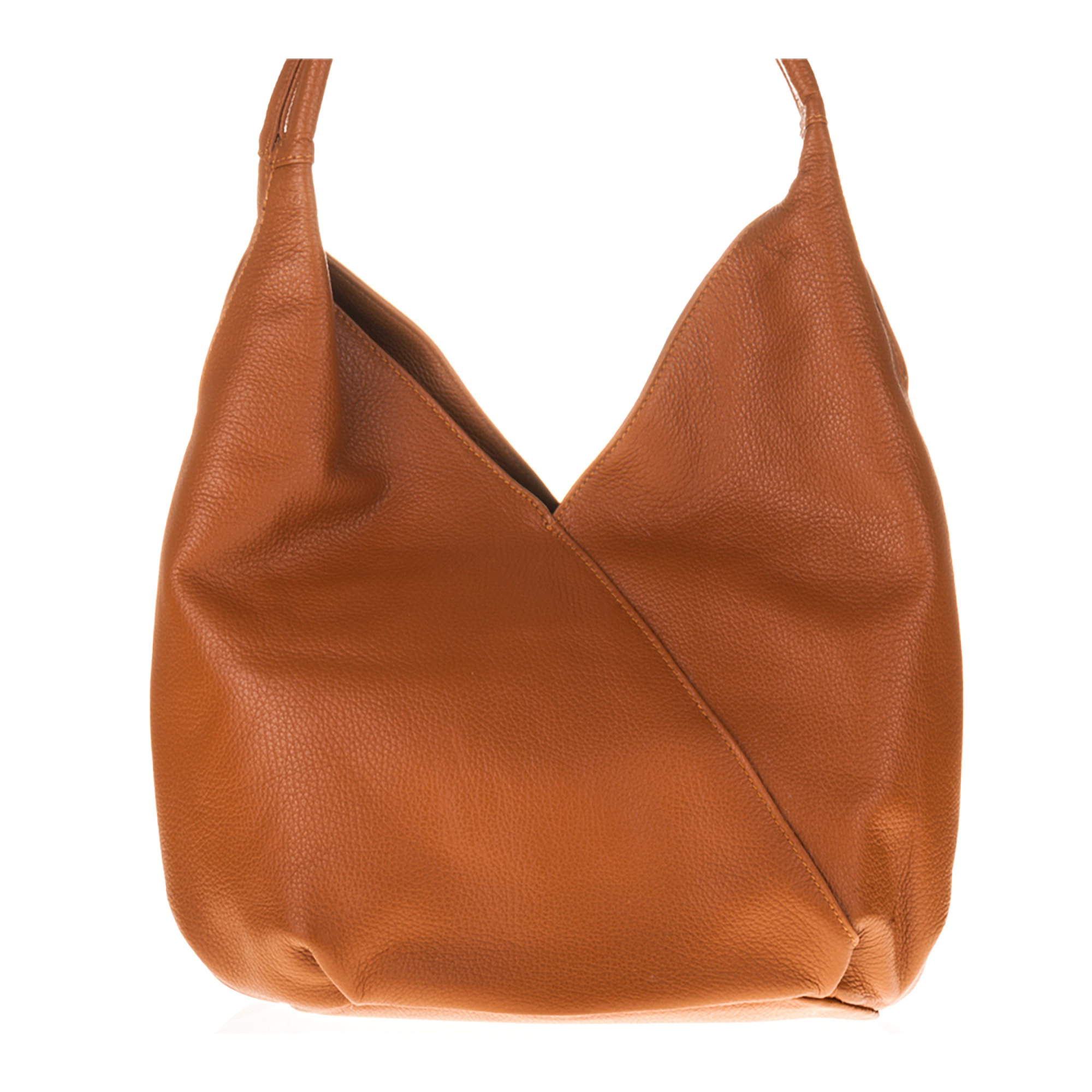 FIRENZE ARTEGIANI Borsa a Spalla da Donna Ponteranica Vera Pelle Dollaro Made in Italy 36x17x23 Cm. Colore: pelle